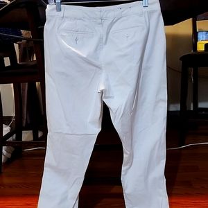 White khaki ankle pants